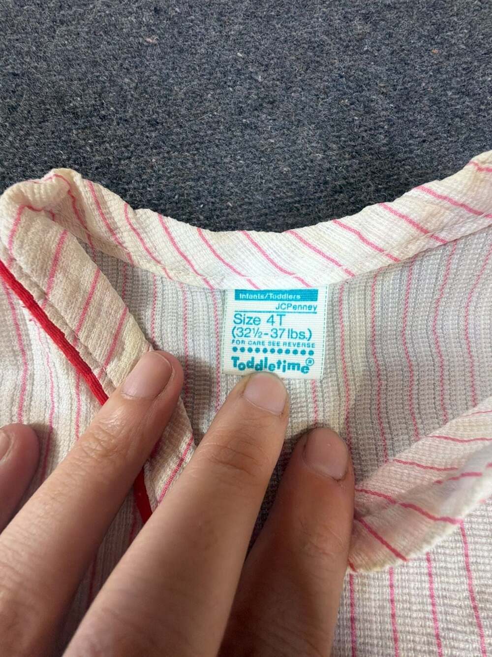 Vintage JCPenney Toddletime Striped Pajama Set Size 4T